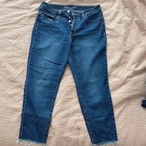 Old Navy Dark Blue Ankle Jeans